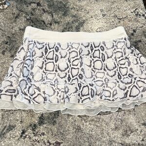 Stylish Snake Print Mini Tennis Skirt